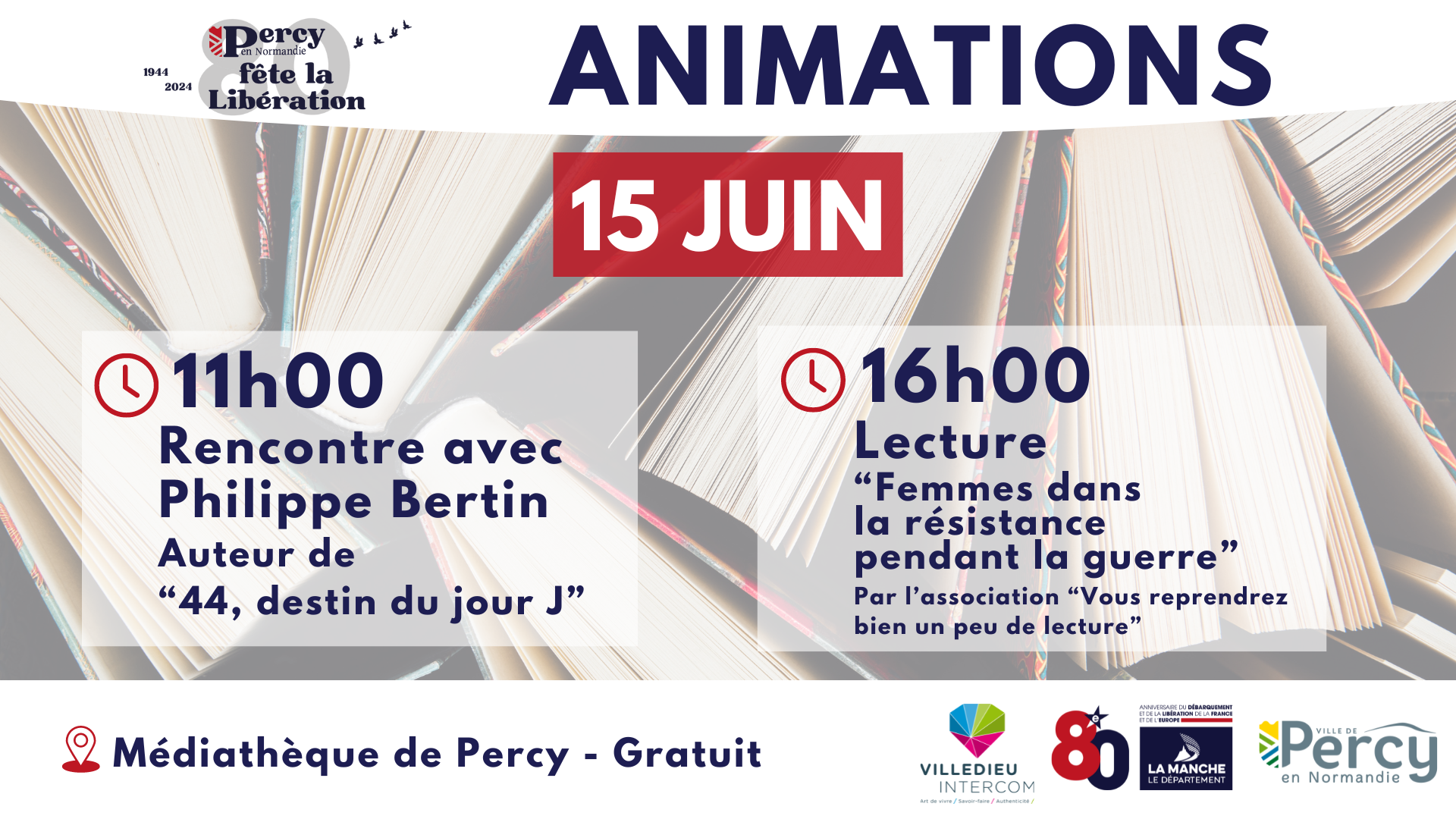 Animations à la médiathèque de Percy-en-Normandie, le 15 juin 2024