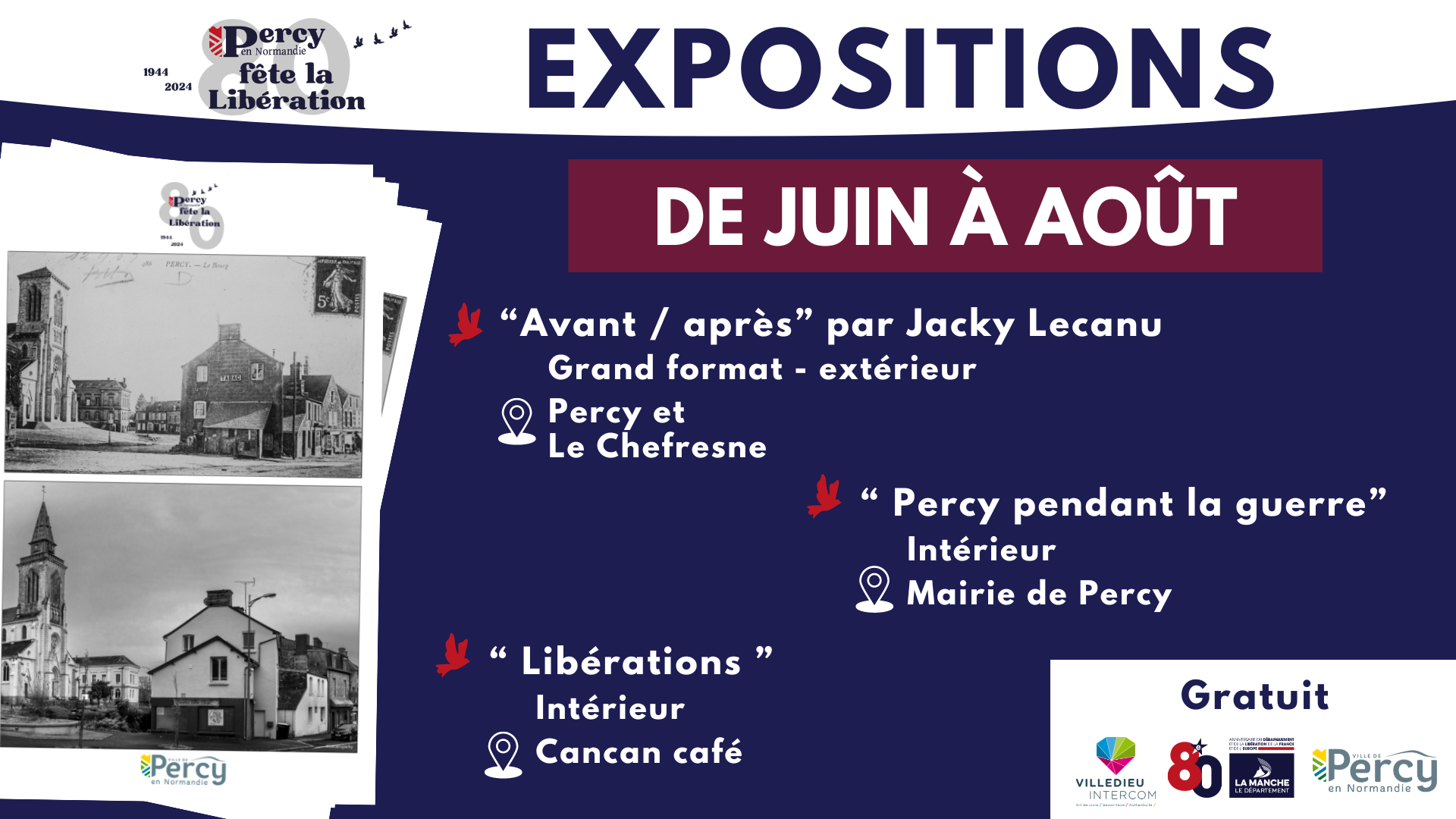 Différentes expositions visibles tout l'été à Percy-en-Normandie