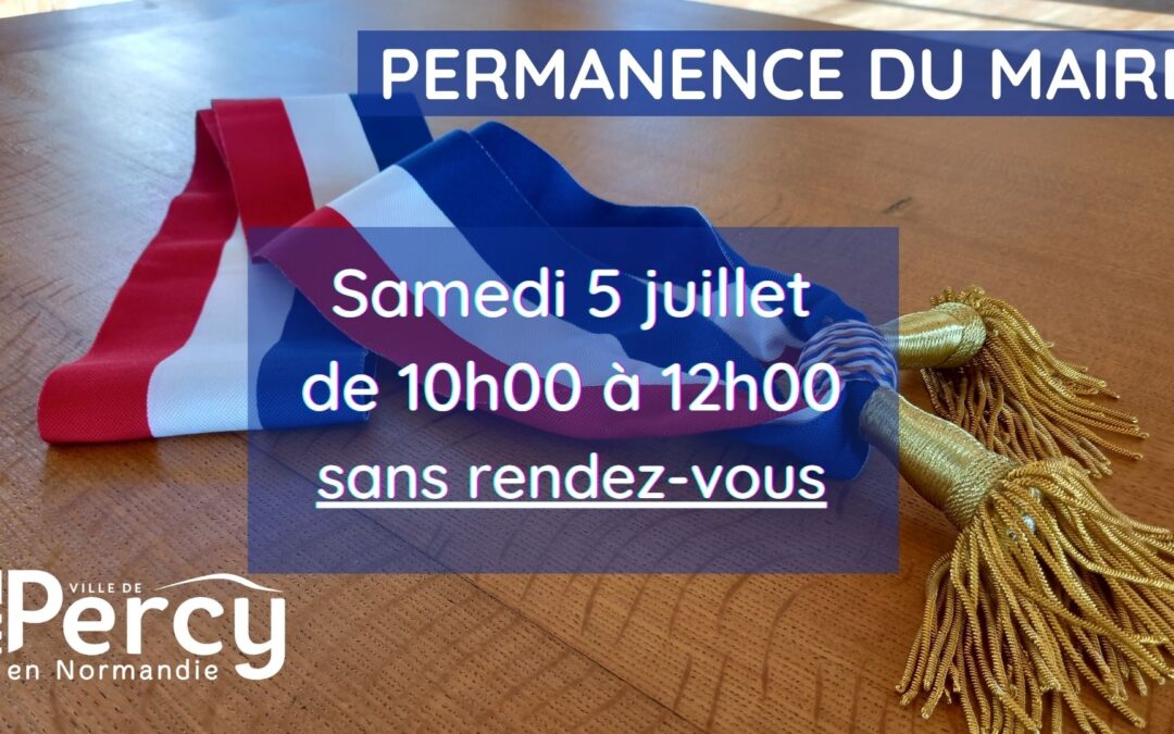 Permanence du Maire