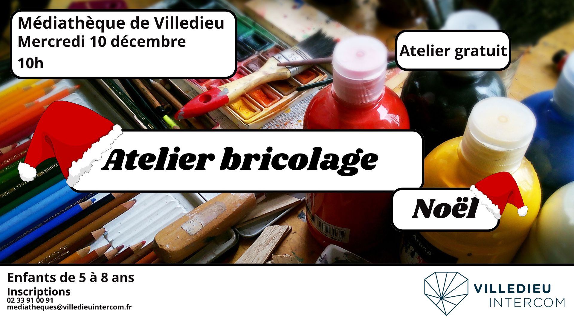 Médiathèque -Atelier bricolage VLP 10 décembre médiathèque atelier bricolage vlp 10 décembre