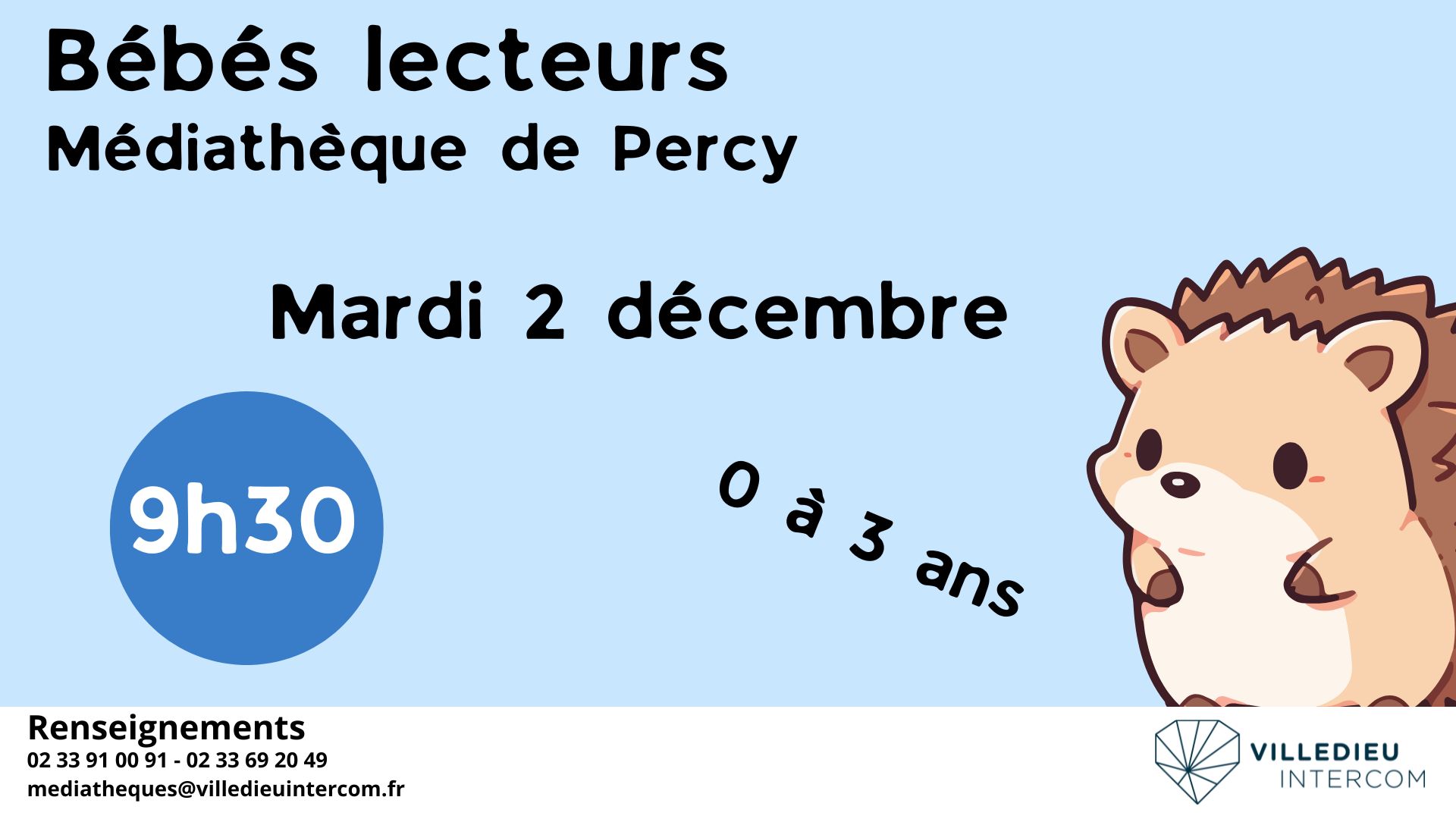 médiathèque bébés lecteurs percy 2 décembre