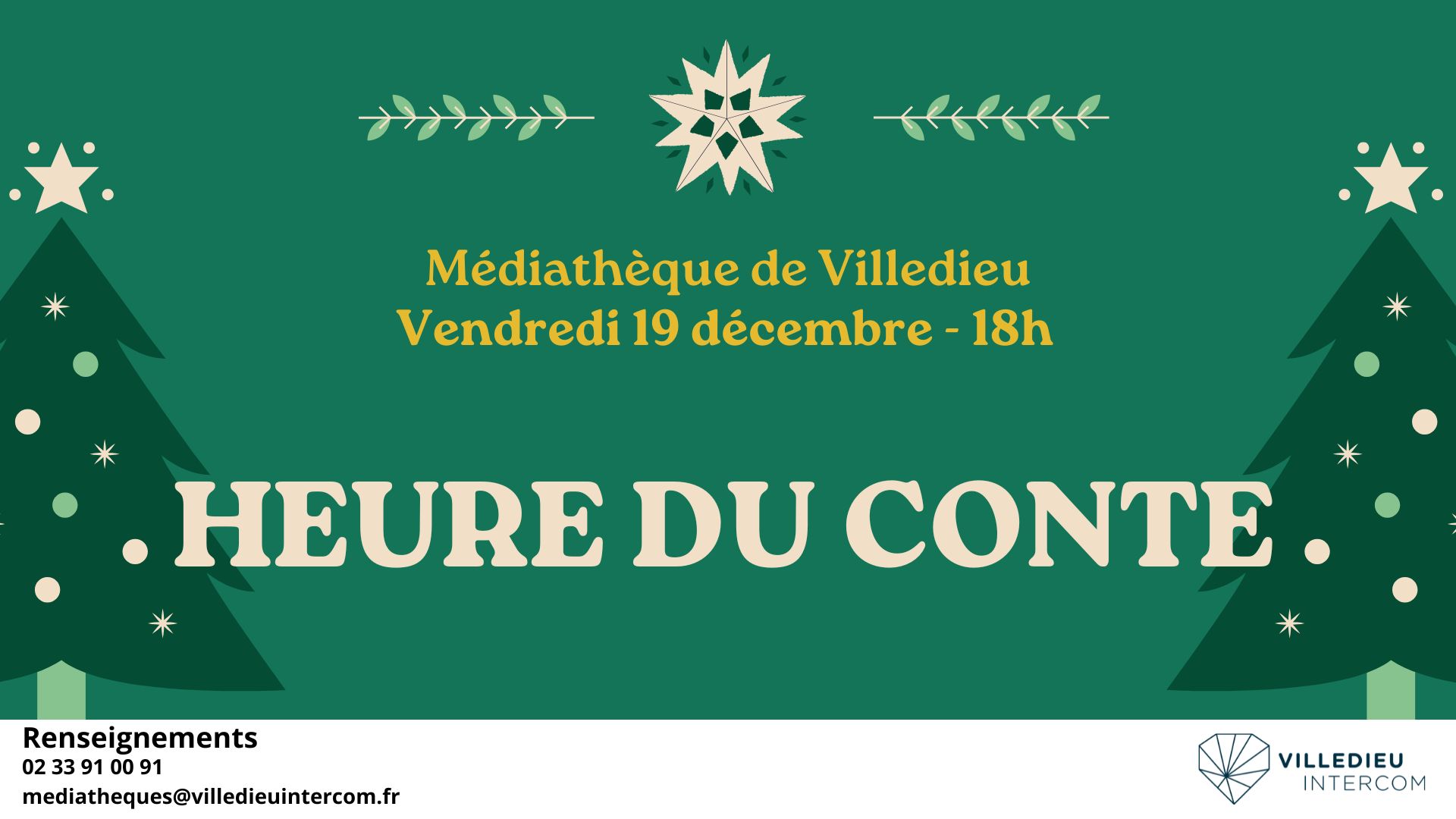 médiathèque heure du conte noël vlp 19 décembre
