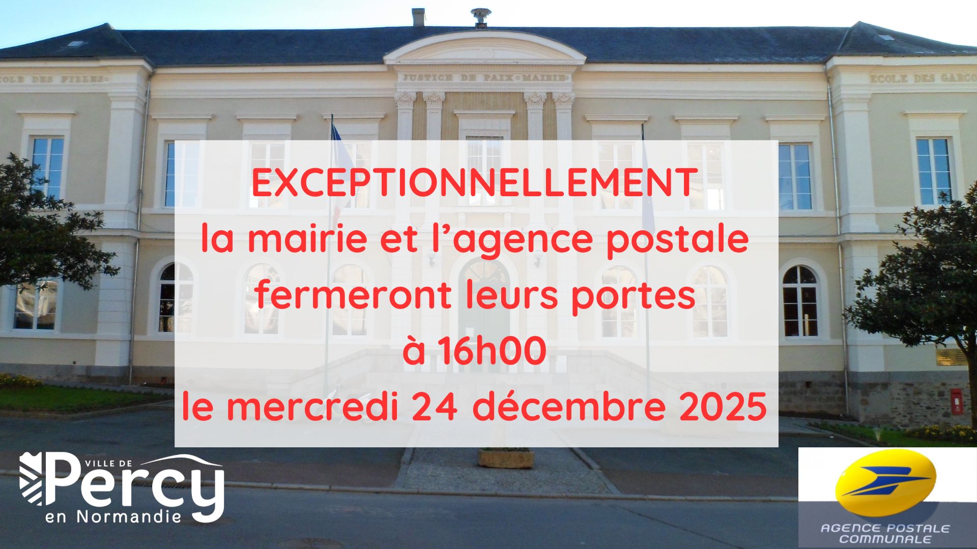 fermeture mairie et apc noël