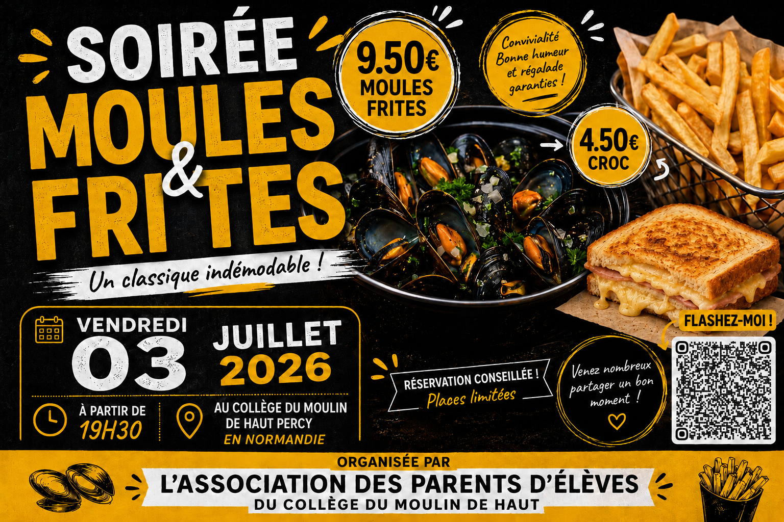 collège soirée moules frites 03 07 2026 ape